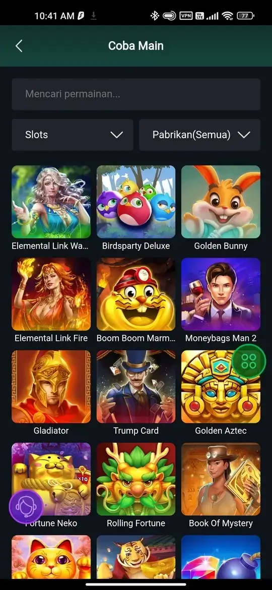 JKTJKT APK tampilan slot game